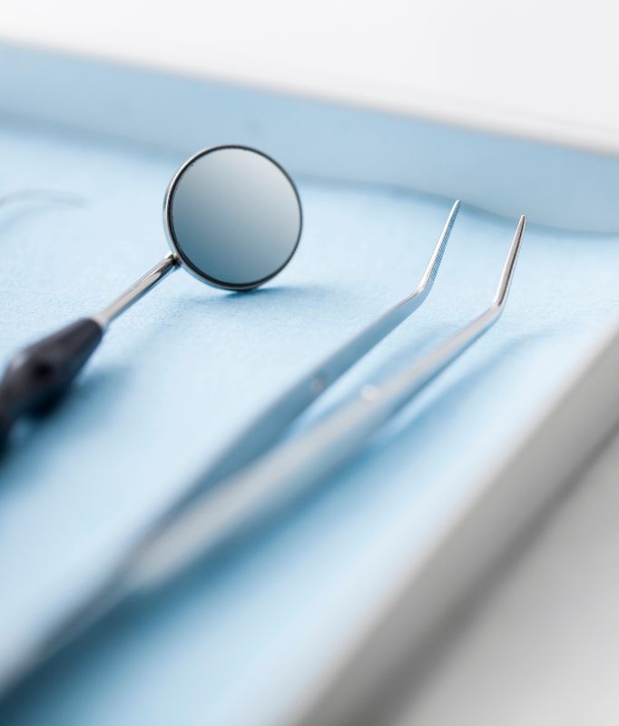 Dental Inspection Tools on a Tray